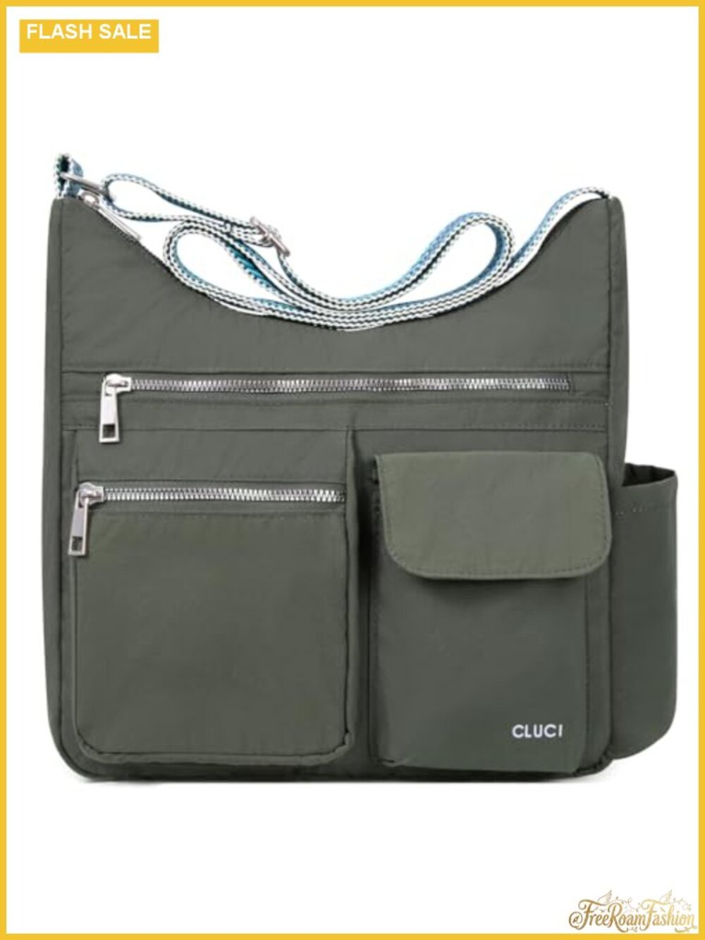 Women's Water-Resistant Oxford Cloth Crossbody Anti-Theft Travel Shoulder Bag